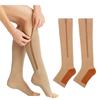2 Pairs Sports Pressure Stockings Compression Zipper Stockings Long Leg Stretch Socks LXL