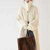 Herbst Frühling Cardigan Mäntel Damen Unifarben Langarm Locker Vintage Gestrickt Sanft Knöchellang Temperament Damen Streetwear