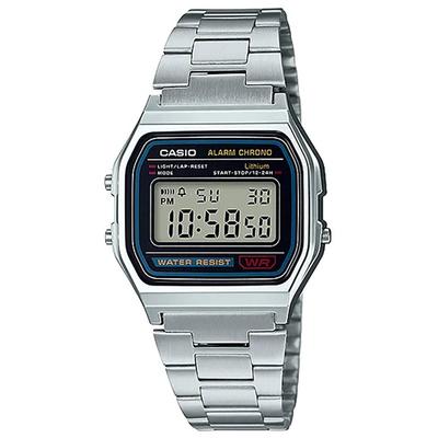 CASIO Digital LED Men's Watch, Display, Rectangular, Calendar, Light, A158WA-1J