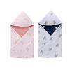 Baby Hooded Blanket Cartoon Envelope Infant Receiving Blanket 90x90cm Soft Breathable Strollers Cover for Newborns
