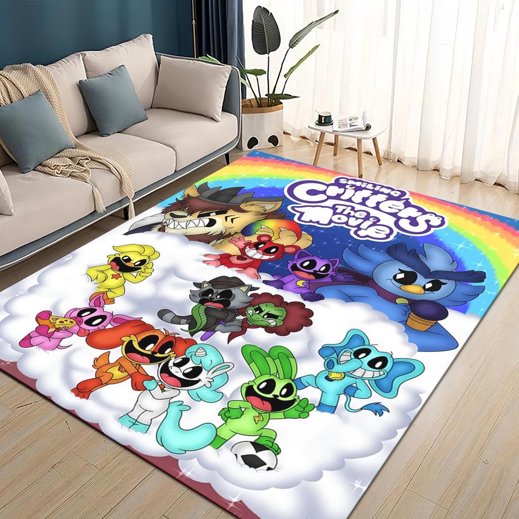 Cartoon S-Smiling C-Critters Catnap Craftycorn Rug Carpet for Living Room Bedroom Home Decor,kids Play Non-slip for Sofa Doormat