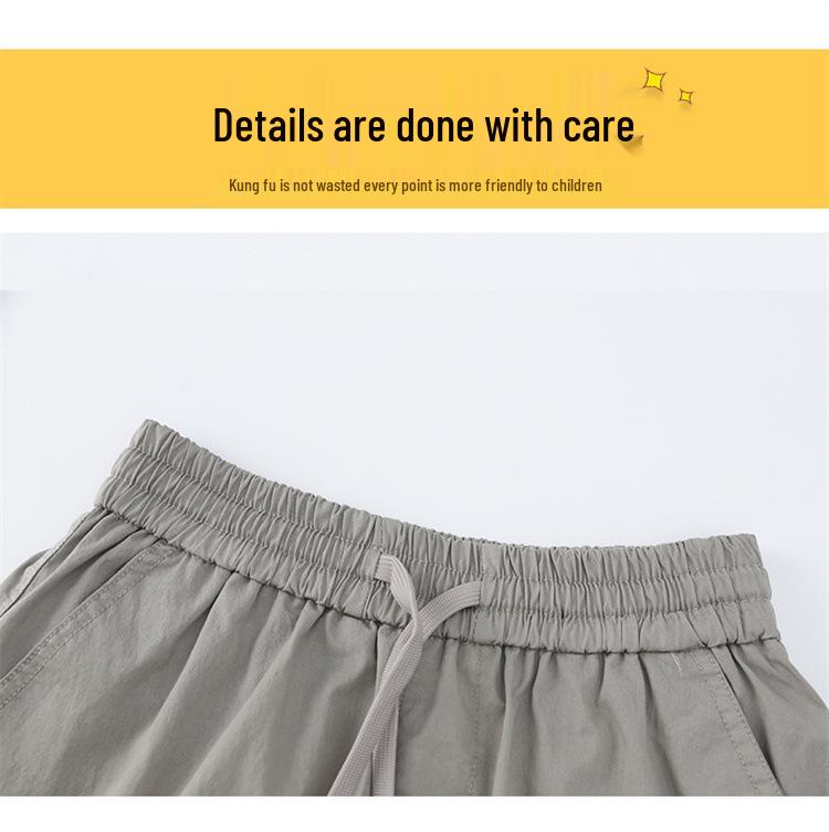 2026 Summer Boys' Wide Leg Casual Pants for Junior High Students