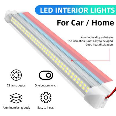 72LED světla 12v Camper RV světlo Camper Obytný vůz Interiérové nástěnné lampy