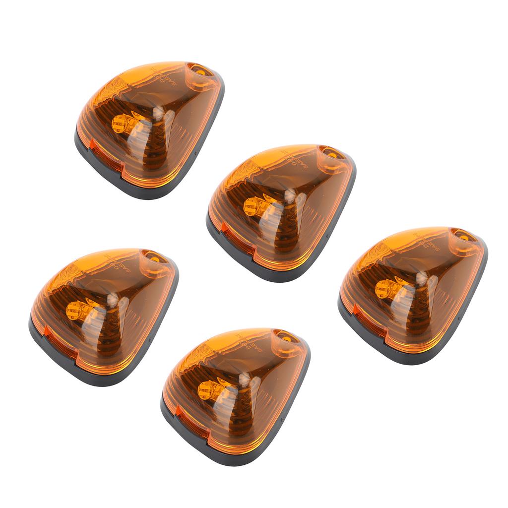 5 Stück LED Kabinenmarkierungsleuchte 12V Bernstein Hohe Helligkeit Wasserdicht Stoßfest Kabinendachmarkierung