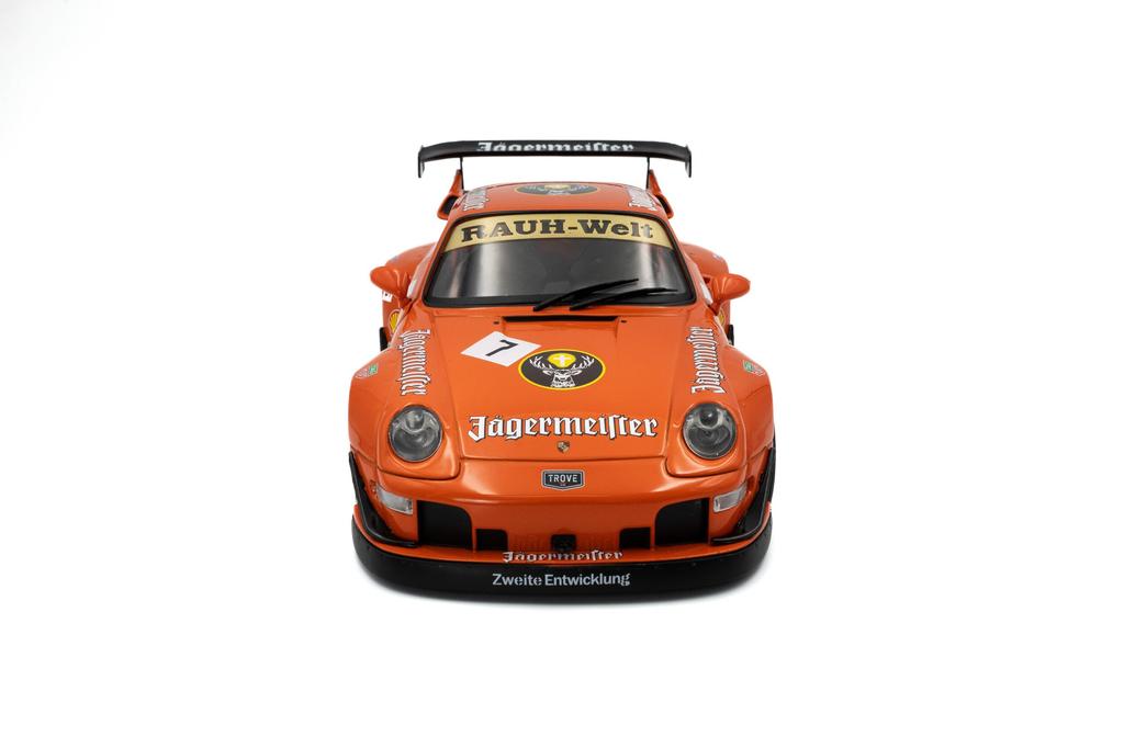 Solido scale Porsche 911 RWB Orange SOLIDO diecast model car 1/18 Jägermeister Rauh-Welt [Used]