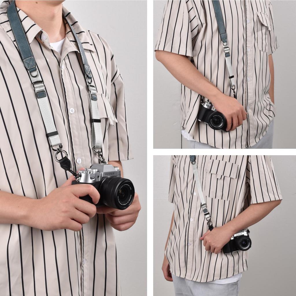VOVMOEYA Camera Camera Neck Strap with Triangle Ring for and Compatible with Fuji Compact and Mirrorless Digital Total Crossbody or Neck Strap for