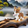 Knew Built Corgi Dog Micro Mini Building Blocks Toys: Adorable Model for Pet Lovers Recreation Perfect Display and Gift Idea