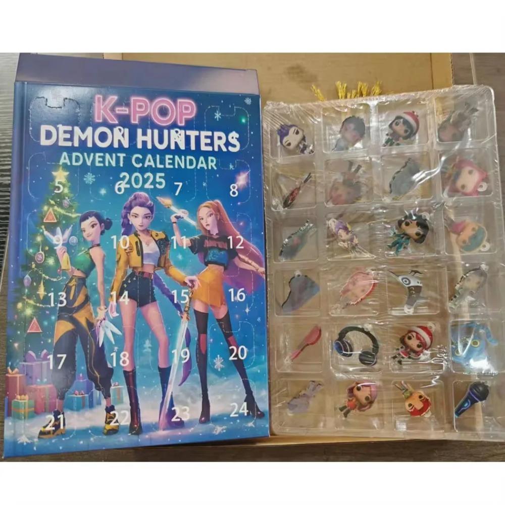 Countdown Calendars Kpop Demon Hunters Advent Calendar Model Doll Collection Desk Decoration Children Christmas Gifts