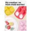 1pc Silicone Ice Mold Fruit Shape Easy Release Durable Tray For Jelly Yogurt Ice Cube Making Cute Household Kitchen Baking Tool