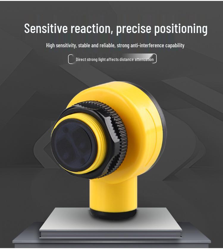 M18 Ultra-Short Diffuse Reflective Laser Sensor - Adjustable NPN Infrared Switch