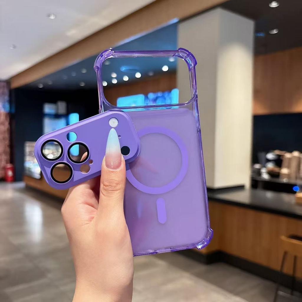 Seconds Change Applicable iPhone11promax Mobile Phone Case Four Corners Anti-drop Large Window Magnetic Suction Apple 11 All-inclusive Soft Case