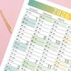 Neuer 12-Monats-Wandkalender 2026 30x20 Zoll Wandmontage Wandplaner mit Beschriftungsaufklebern Nicht laminiert Ganzjahreskalender Büronutzung