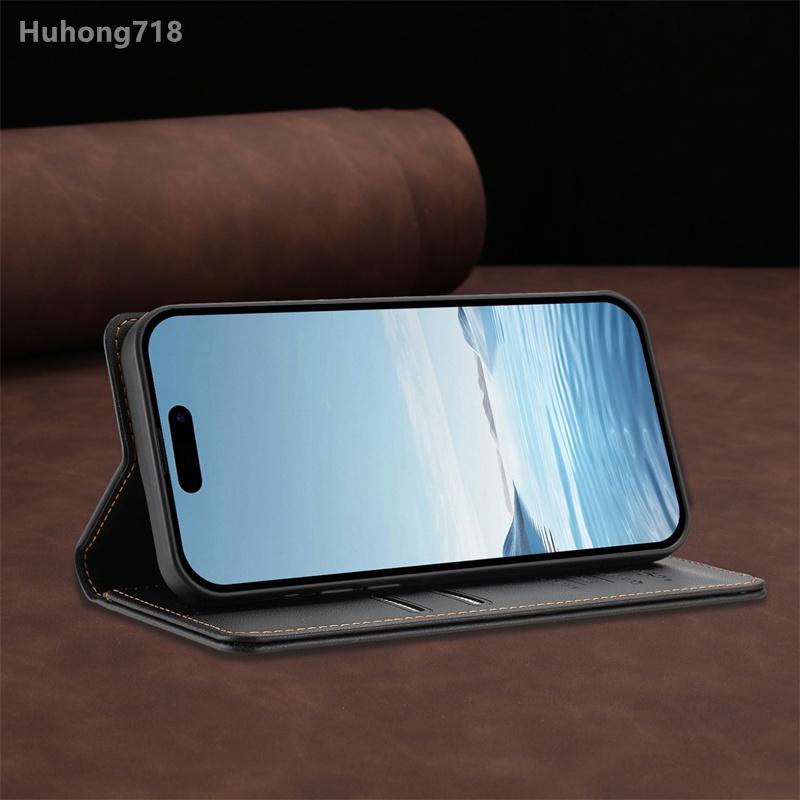 Magnetic Flip Case for Blackview A52 A53 Color 6 Oscal Tiger 12 13 Wave 8 9C Pro with Card Holder Stand Protection Cover