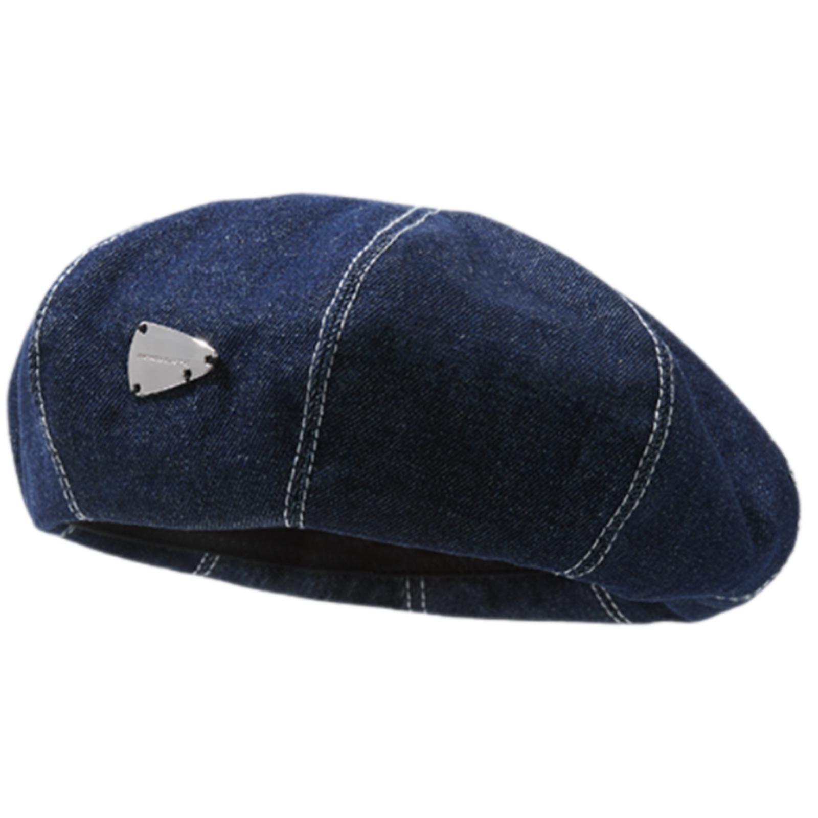 

Шляпа художника из денима с британским элегантным шармом в стиле 2000-х для женщин и мужчин, подростков, повседневная одежда 6