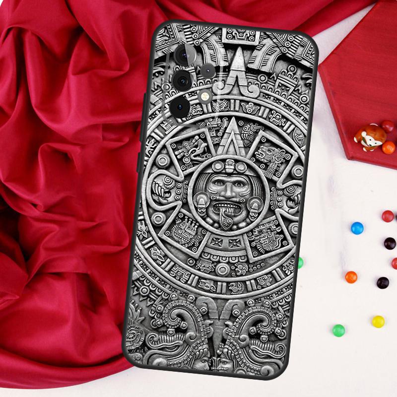 Mayan Calendar Wood Pattern For Samsung Galaxy A55 A53 A33 A13 A35 A15 A36 A56 A26 A16 A22 A32 A52 A54 A34 A06 A05 Case