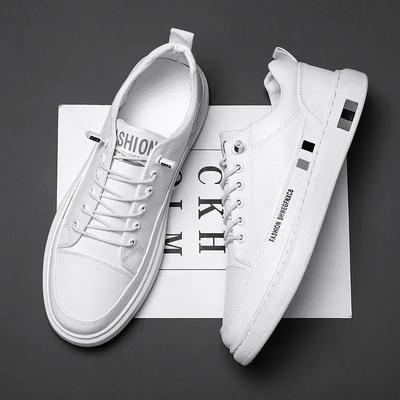 2025 Men Casual Shoes Breathable Fashion White Shoes for Men Casual Concise Slip On Quality Lightweight Leather Men Sneakers
