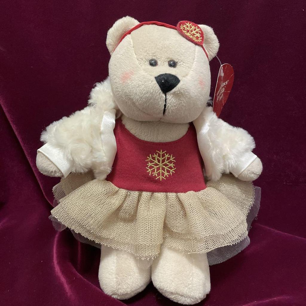 [USED] Starbucks Bearista Christmas Teddy Bears (2014) with tags