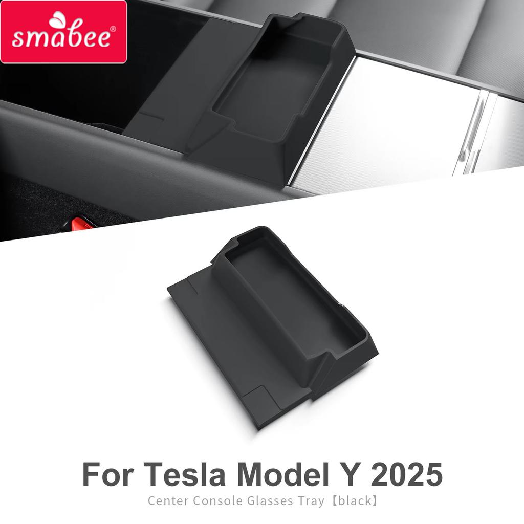 Smabee for Tesla Model Y Launch/Juniper 2025 Center Console Armrest Storage Box Glasses Tray Organizer Car Interior Accessories