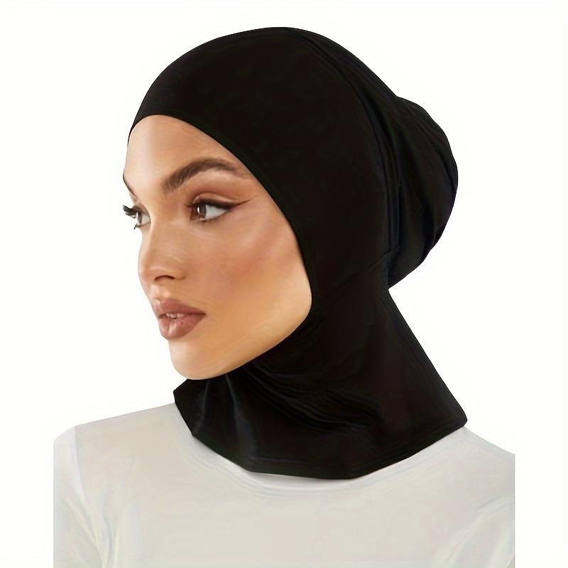 Stretchable Ethnic Long Tube Undercap Hijab Caps Breathable Headscarf Hat For Women Soft Hijab Bonnet With Full Neck Coverage
