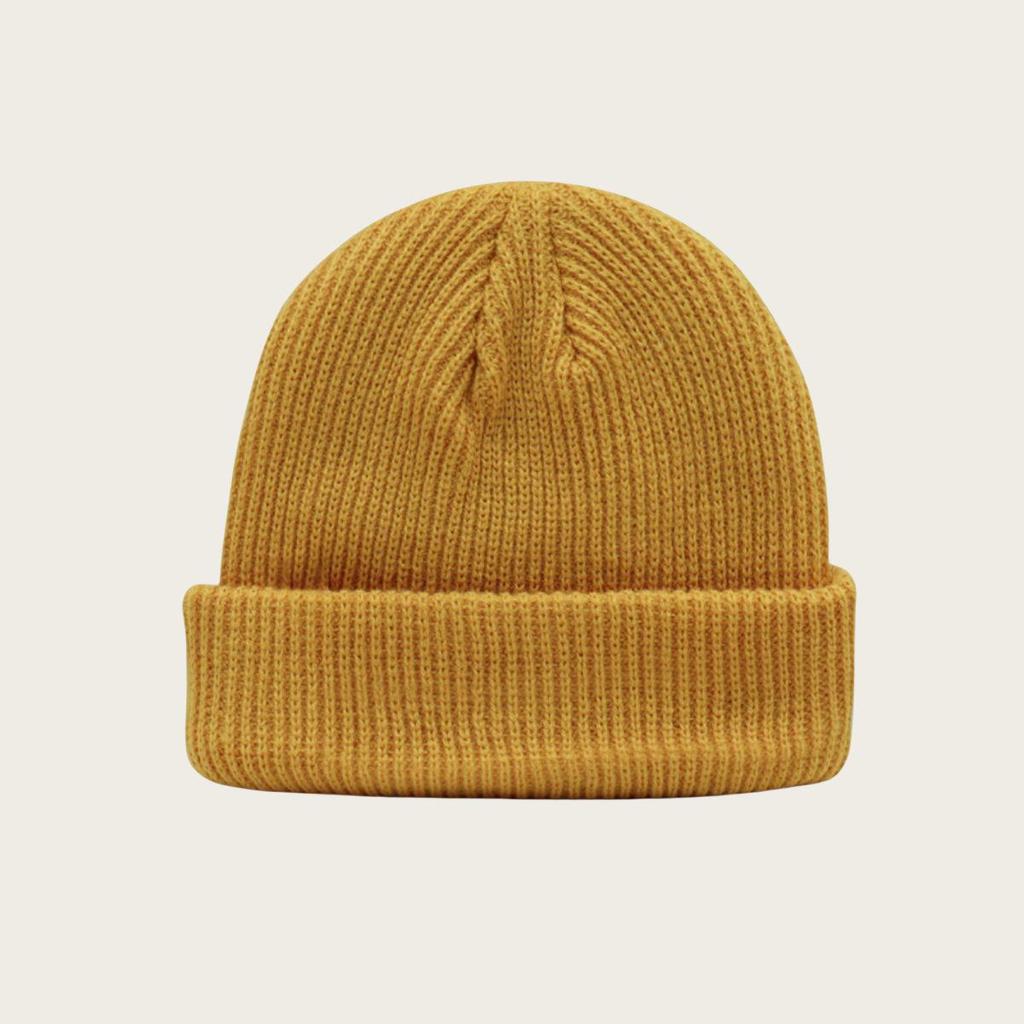 Klassische Winter-Strickmütze in Unifarben - Unisex-Stil