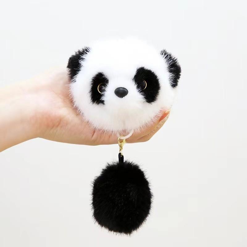 Adorable Panda Keychain Plush Charming Animal Cartoon Stuffed Toy For Girls Panda