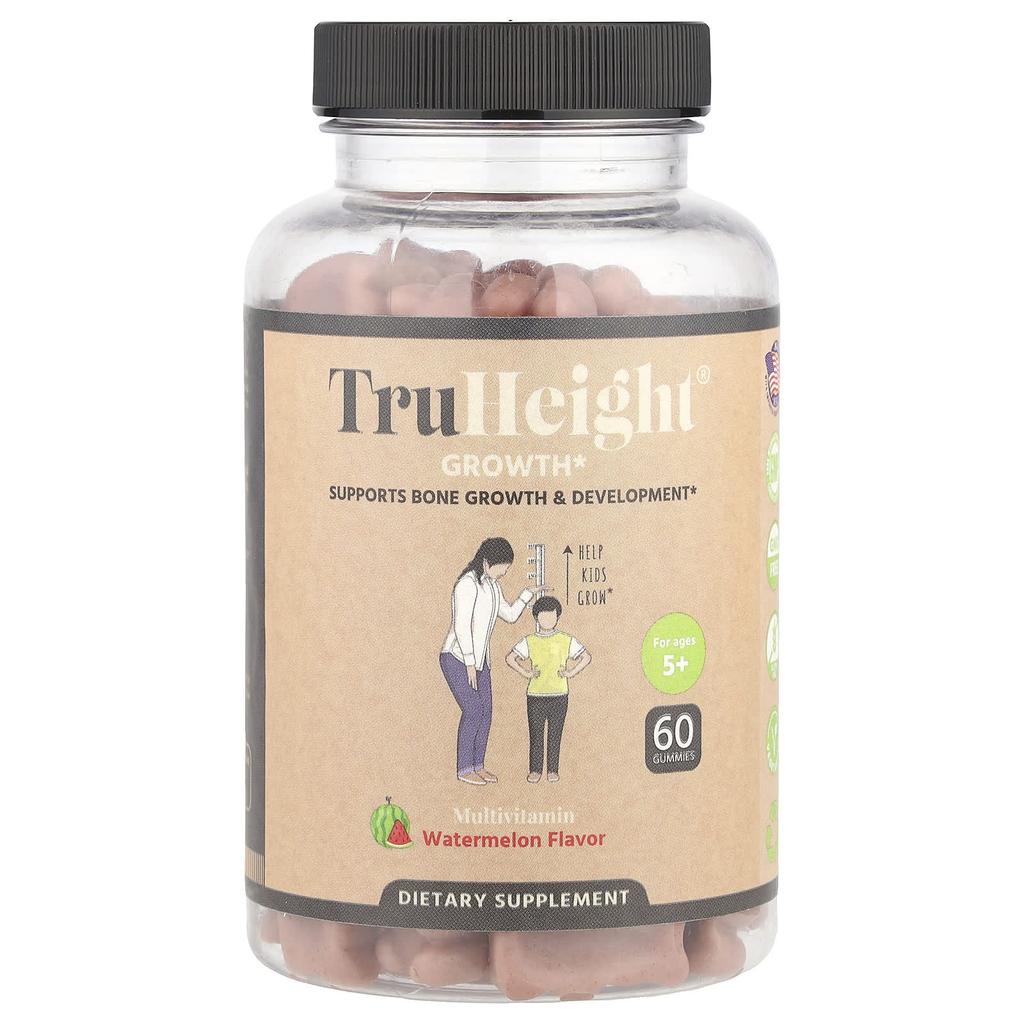 Klíčové růstové gumové želé, Multivitamin, Pro děti od 5 let, Melounová příchuť, 60 želé