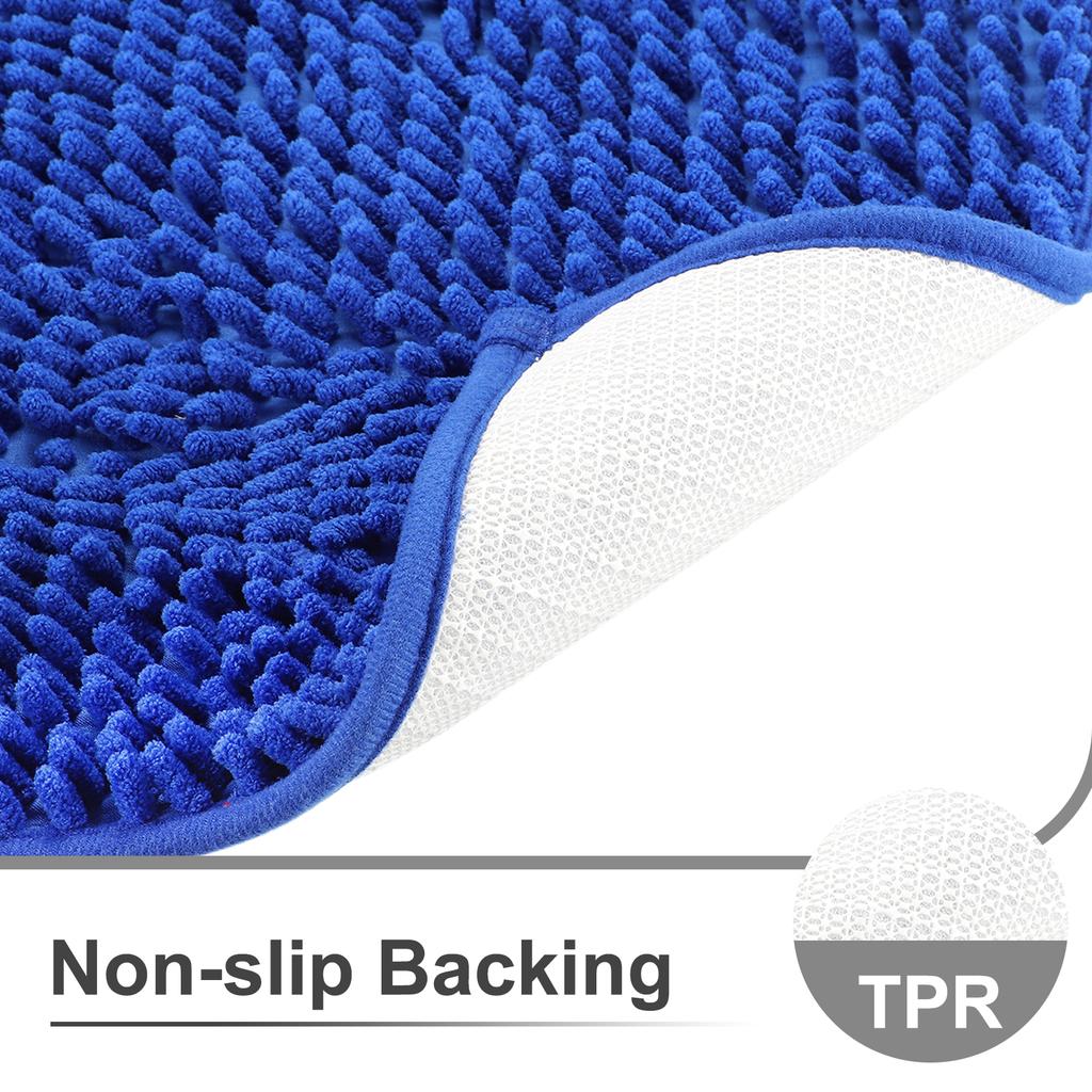 Bathroom Rug Non Slip Machine Washable Bath Mat, Soft and Absorbent Chenille Bath Mat Rug for Bathroom, Bedroom, Kitchen