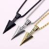 Yousheng Men Necklace Stainless Steel Bone Chain Hip Hop Cool High Gloss Gift Fashion Jewelry Spearhead Pendant Sweater Necklace for Daily