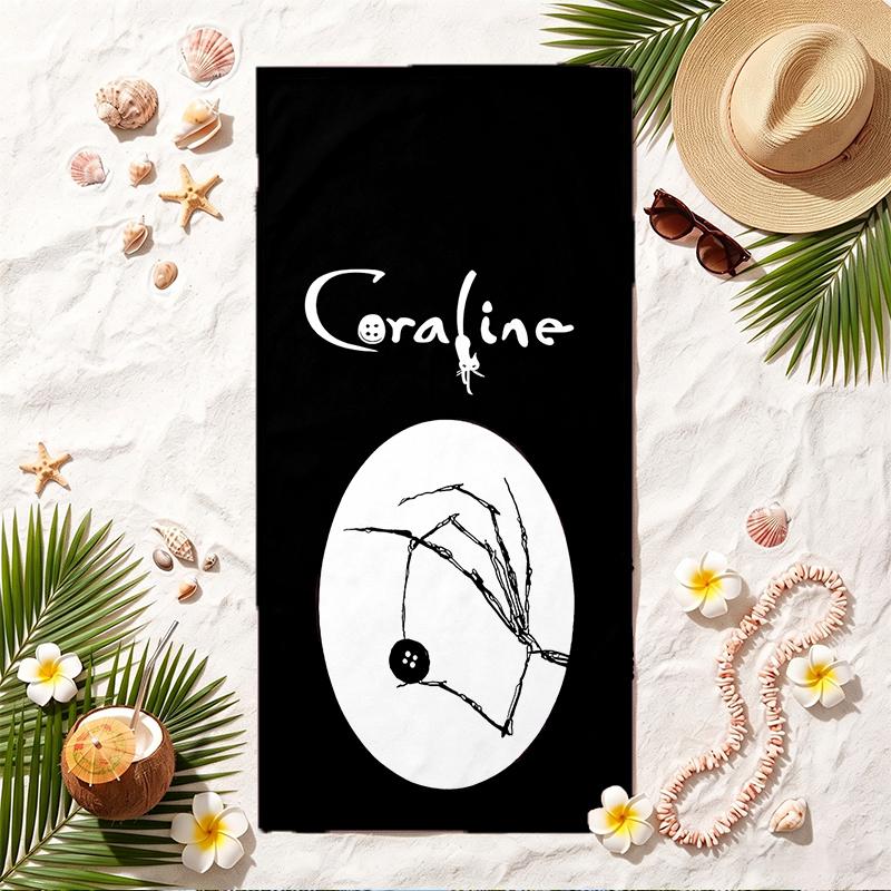 Coraline Soft Beach Towel Stylish Beach Pool Towel for Summer Seaside Vacation Travel