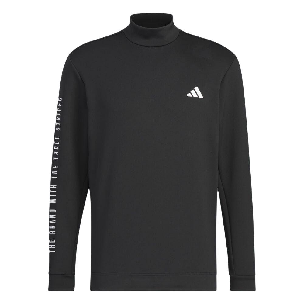 

Adidas Warding Lettered Mock Neck Long Sleeve T-Shirt Men Tops Black IM6406 S