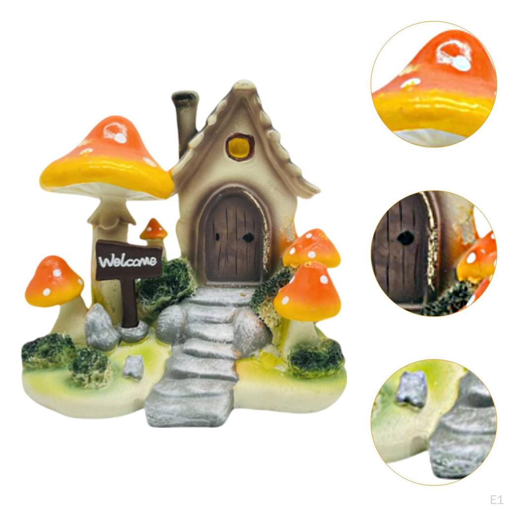 Cartoon House Decoration Collectible Sculpture for Office and Living Space