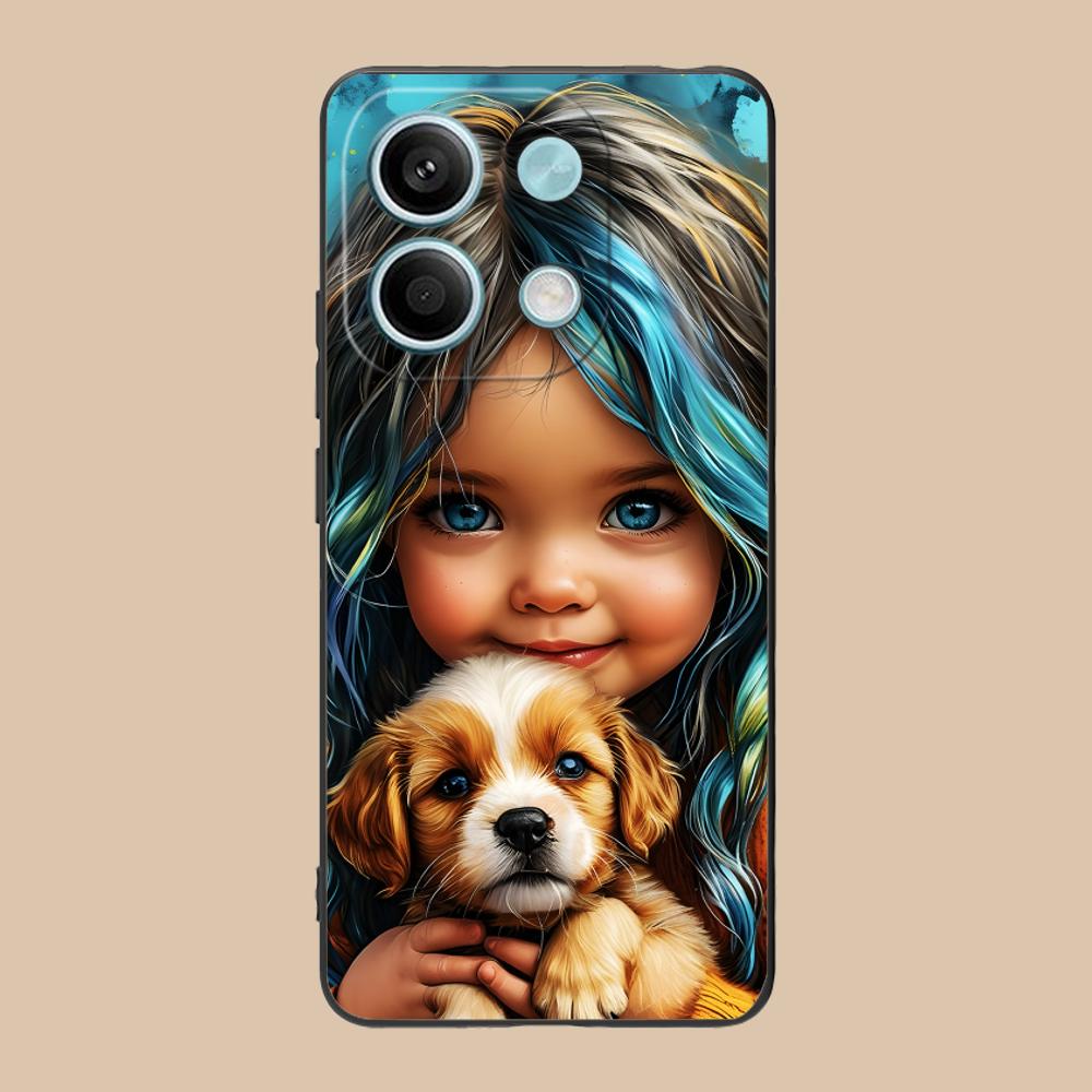 

Girl Dog Puppy Matte TPU Mobile Phone Case for POCO M7 M6 M5 M4 M3 X7 X6 X5 X4 X3 Pro GT 5G Colorful Printing Cover Poco X3 GT