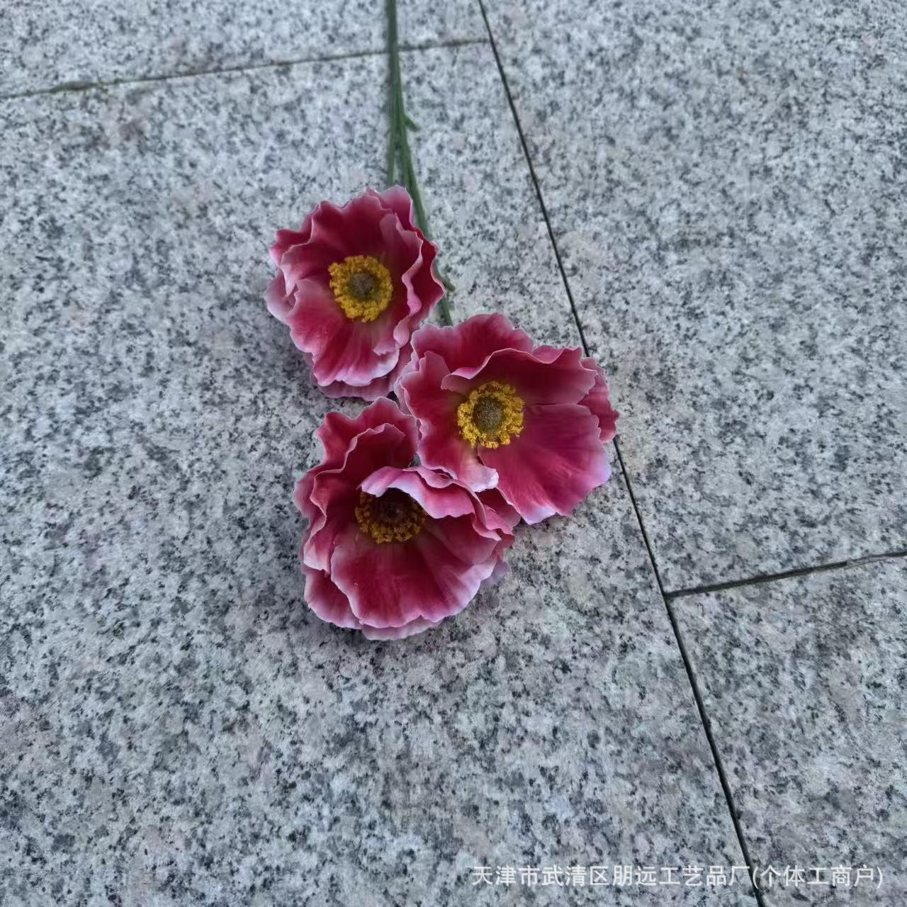 

Poppy Artificial Flower Bouquet: Elegant Living Room, Dining Table, Wedding, and Photography Decoration.