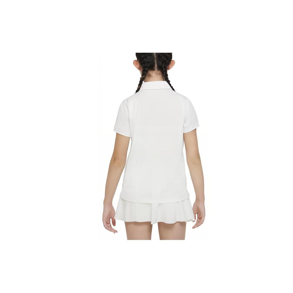 Nike Dri-FIT Victory Solid Logo Short Sleeve Polo Shirt Kids tops White DN1967-100