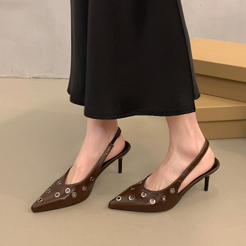 

New autumn pointed thin heel leopard print single shoes fashion women s shoes high heel breathable single shoes 42 коричневый