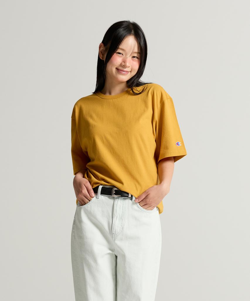 CHAMPION C-Logo Uni Short Sleeve T-Shirt Mustard