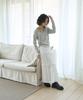 The Green Lab Tassel Frill Tiered Long Skirt [Ivory]
