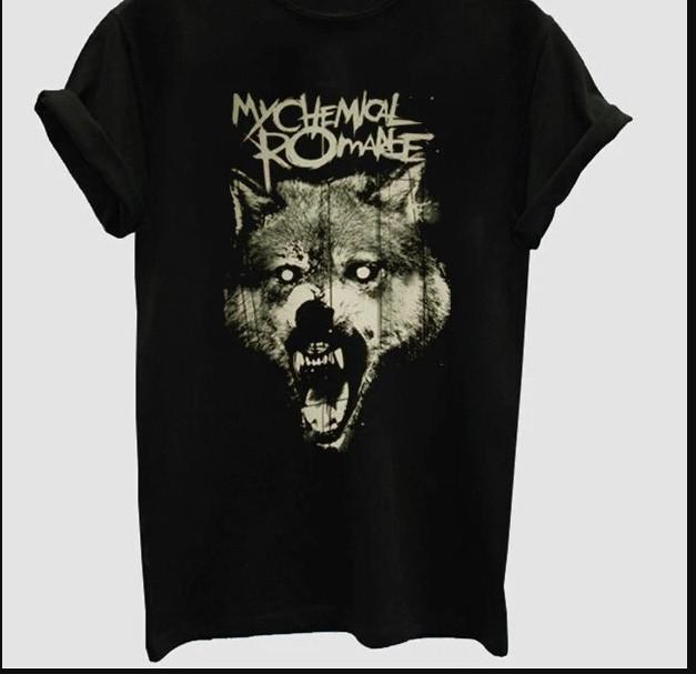 My Chemical Romance Wolf T-shirt, size S-4XL