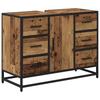 Bathroom Furniture Set with Drawers 4 pcs Reclaimed Wood Particleboard