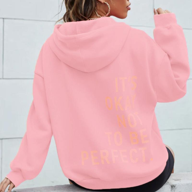 

Ladies Spring Autumn Casual Sports Hooded Long Sleeve Big Pocket Letter Printed Pullover Hoodies Sweatshirt Top 5XL