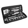 20pcs BBQ Grill Set Professional Stainless Steel Tongs Spatula Fork Brush Barbecue Tool Set for