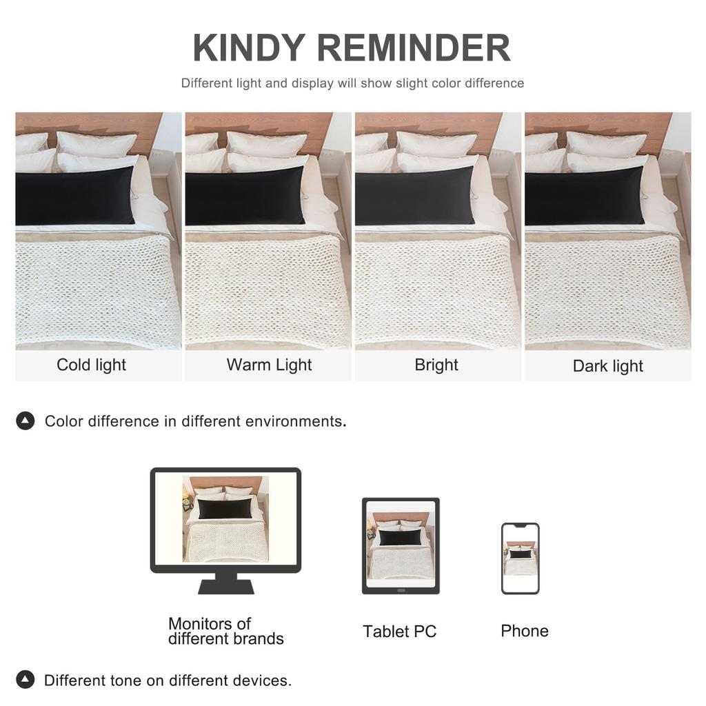 PiccoCasa Body Pillow Zippered Pillow Body Pillow Gentle On the 1 50x120cm Cover, 100% Cotton, Cover, Life-Size Cover, Cotton, Plain, Fluffy, Soft,