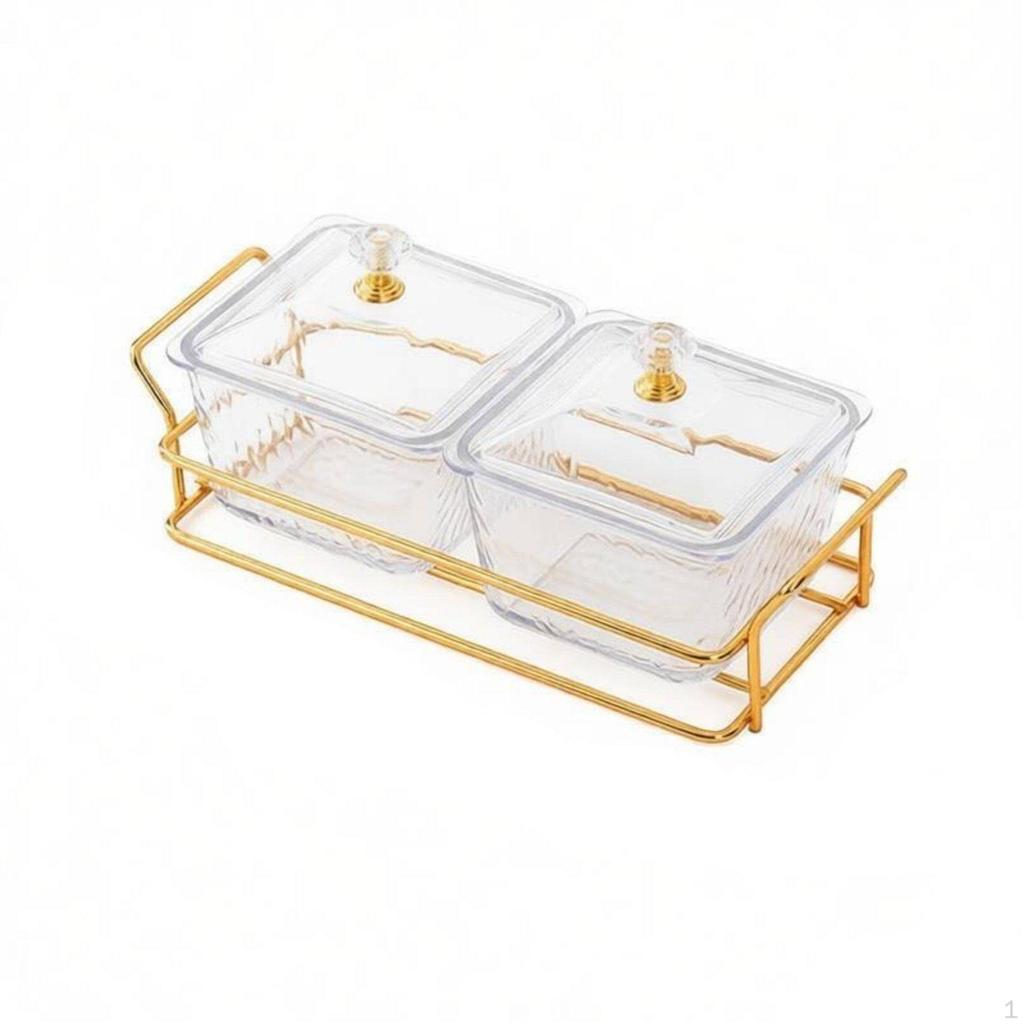 6 Compartment Snack Tray Luxury Design Divided Serving Dish Set Food Grade Material Bowls with