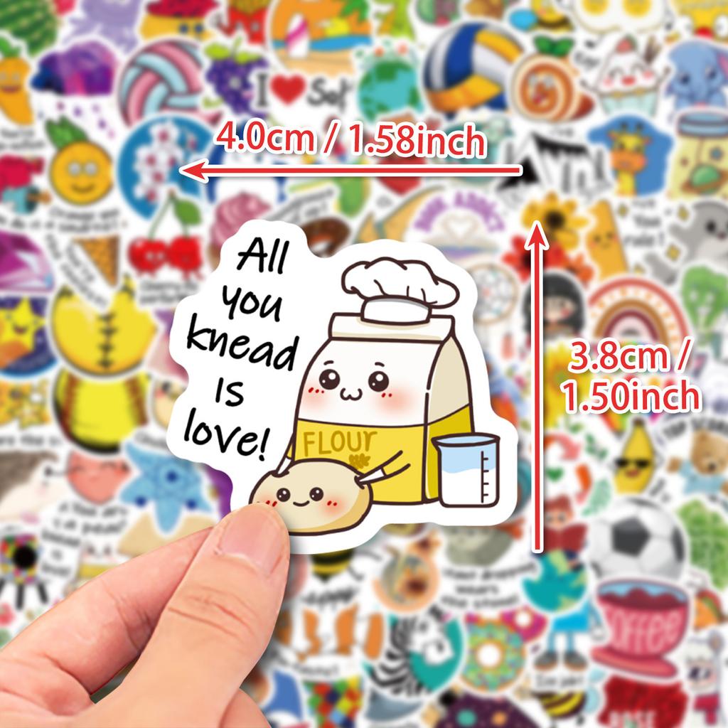 100 Kleine Größe 4cm Homophon Mix and Match Aufkleber Wortspiel Belohnungsaufkleber Kinder Spaß Motivation