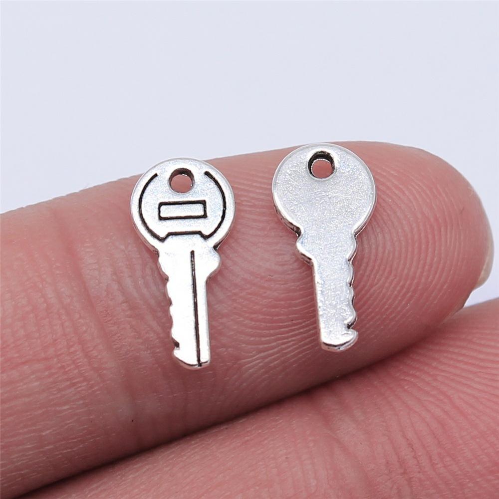 40pcs Cute Small Key Charms For Jewelry Making DIY Crafts Making Findings Handmade Tibetan Jewelry