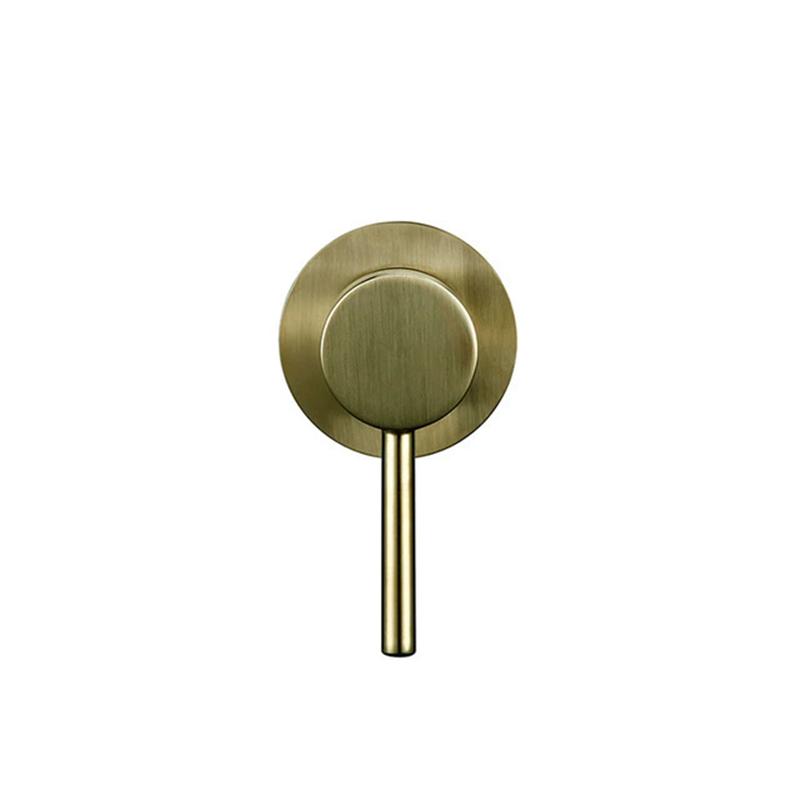 Gold Mixer Water Tap Shower Valve Bathroom Water Faucets Shower Splitter Valve Black Chrome Round Solid Brass Concealed