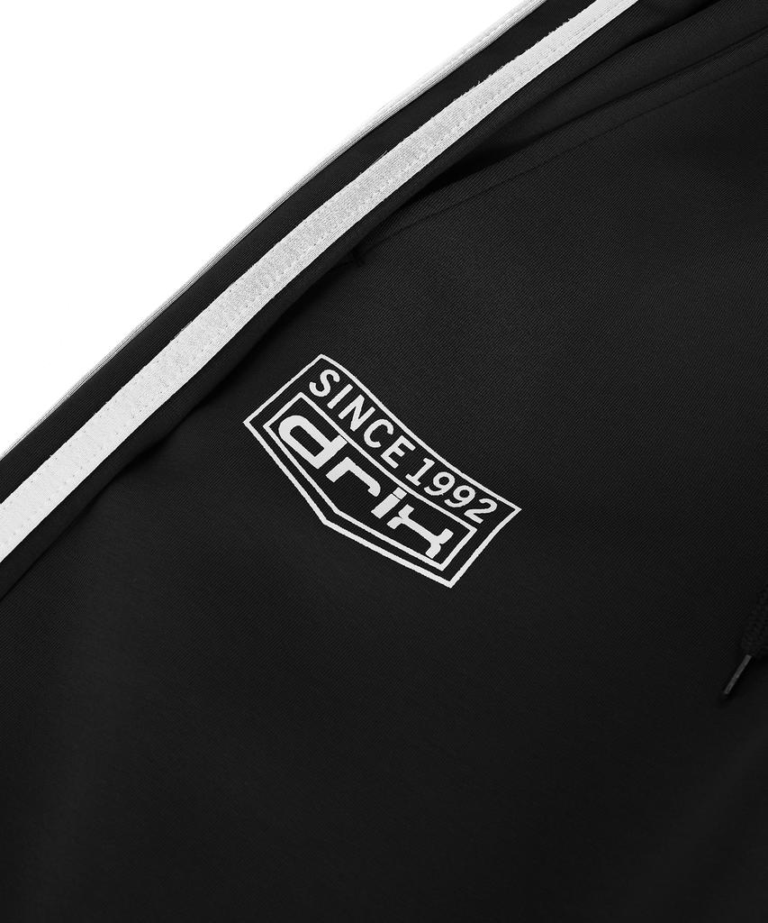 DRIX Track Line Graphic Wide Sweatpants_Black