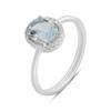 Silver Ring with Natural Topaz 1.766ct, Cubic Zirconia, Item Weight 1.81 G (2212393)