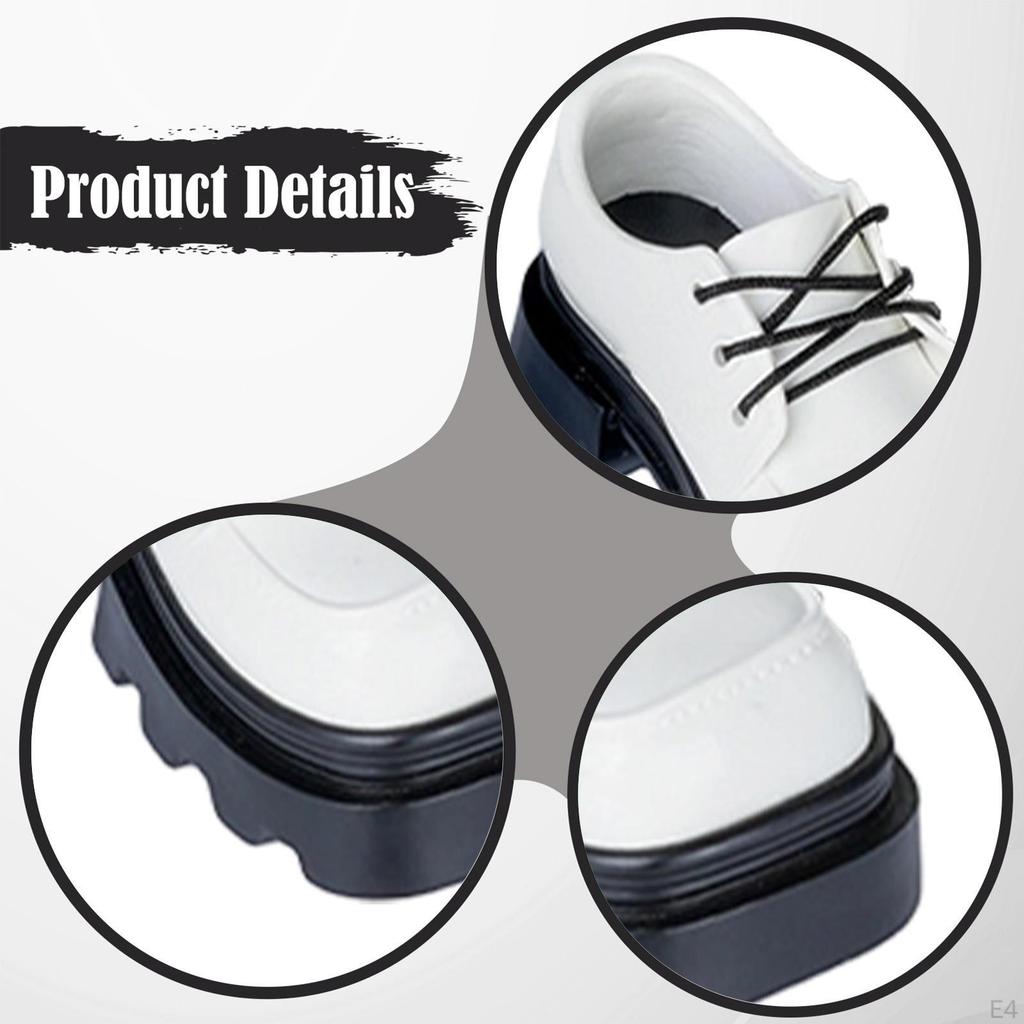 2Pcs 1/4 Scale Doll Shoes Action Figure Footwear Daily PVC Square Toe for Fancy Dress Toy