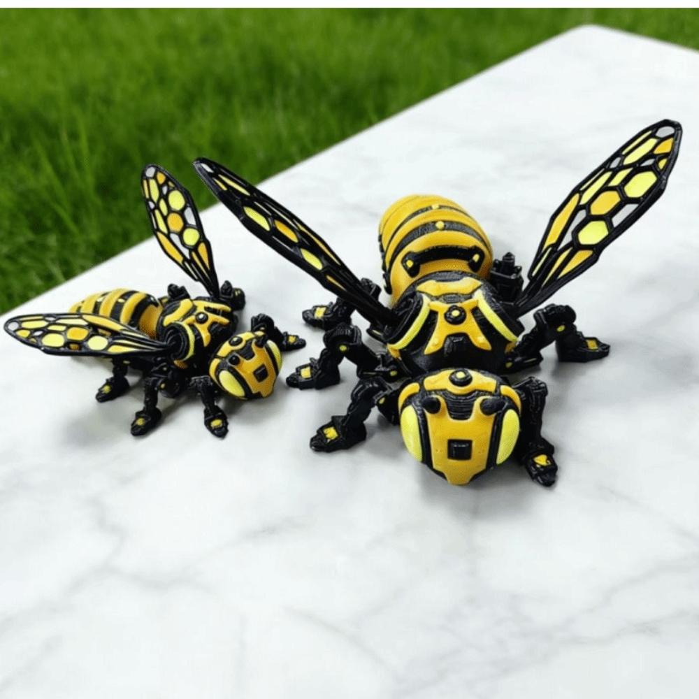 3D Printed Cyberpunk Articulated Bee Toy Movable Joint Articulated Bee Toy Holiday Gift